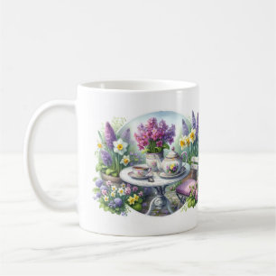 Mug Thé à la Fleur Vintage dans le Jardin