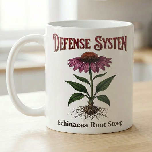 Mug Thé à la racine d'Echinacea - Impression botanique
