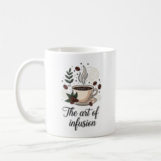 Mug The Art of Infusion - Elegant Coffee Illustration (Gauche)
