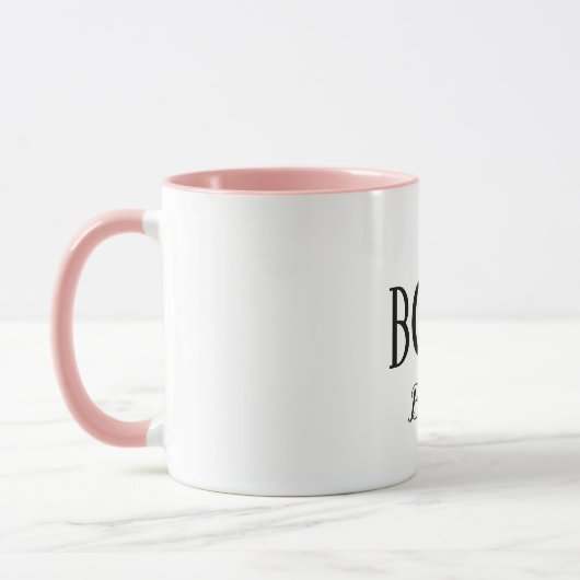 Mug Thé au café Monogramme Babe simple (Gauche)
