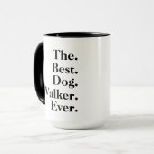 Mug  'The Best Dog Walker Ever' Playful Fun Gift  (Devant gauche)