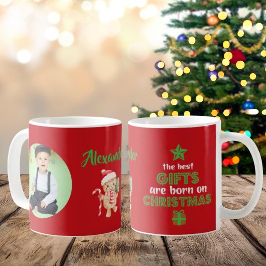 Mug The Best Gift are Born on Christmas Photo