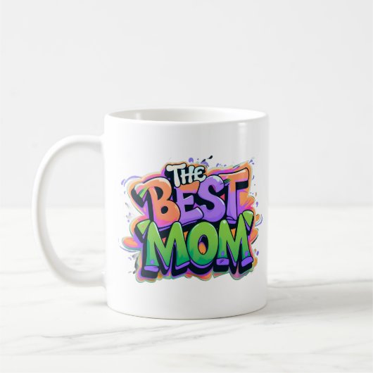 Mug The best mom style graffiti (Gauche)