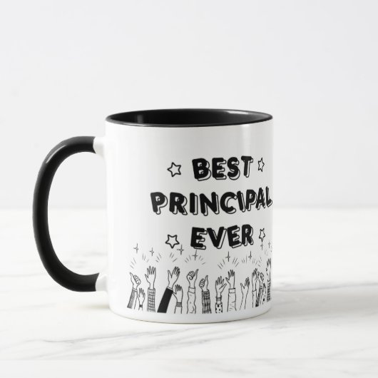 Mug The Best Principal Ever Black (Gauche)