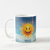 Mug The Best Year Starts Now! Smiling Sun & Fireworks  (Gauche)