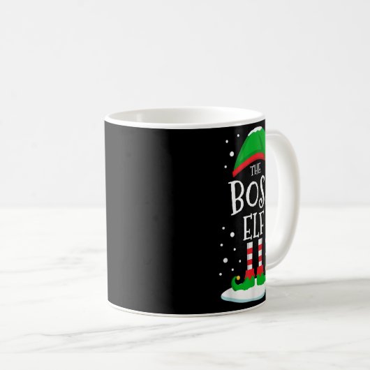 Mug The Boss Elf Christmas Family Matching Xmas Group  (Devant droit)