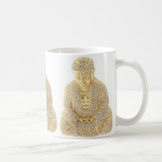 Mug Thé Café Bouddha Strass Doré (Droite)