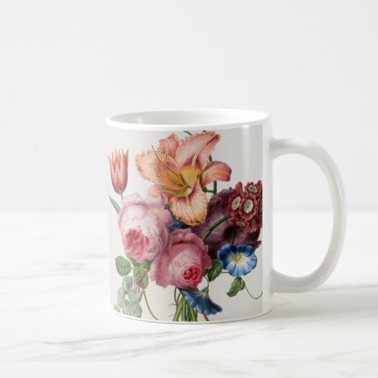Mug Thé, Café, Fleurs de printemps roses Bouquet de ja (Droite)