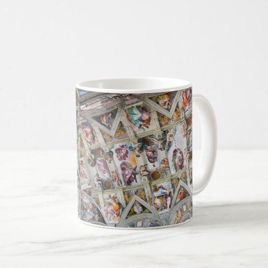 Mug “ The ceiling of the Sistine Chapel ”,Michelangelo (Devant droit)