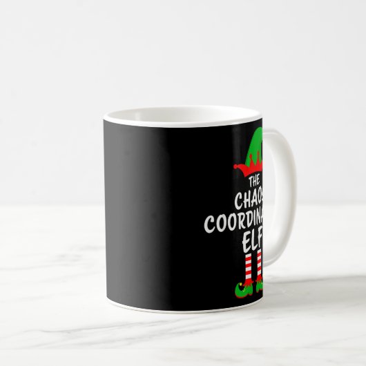 Mug The Chaos Coordinator Elf Matching Family Christma (Devant droit)