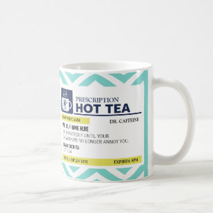 Mug Thé chaud de prescription drôle avec le monogram