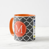 Mug Thé chaud de prescription drôle avec le monogramme (Devant gauche)