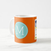 Mug Thé chaud de prescription drôle avec le monogramme (Devant gauche)