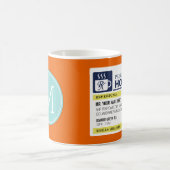 Mug Thé chaud de prescription drôle avec le monogramme (Centre)