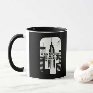 Mug The City Never Sleeps Hustle Skyline Design