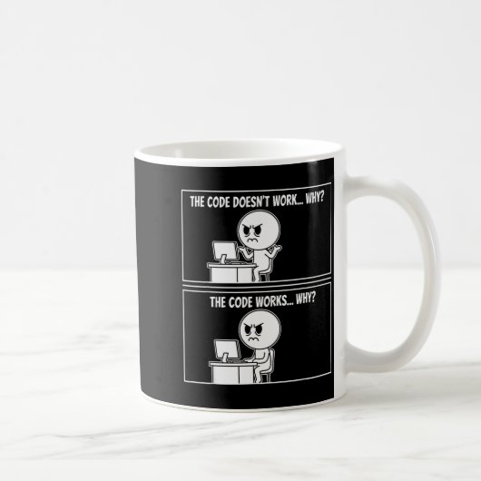 Mug The Code Doesn't Work Funny Programmer Computer En (Droite)