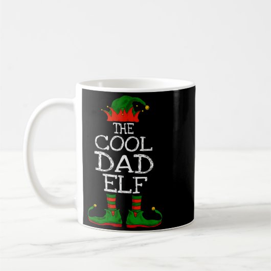 Mug The Cool Dad Elf Family Matching Funny Christmas G (Gauche)