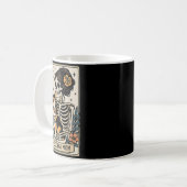 Mug The Corgi Mom Tarot Card Skeleton Gothic Dog (Devant gauche)