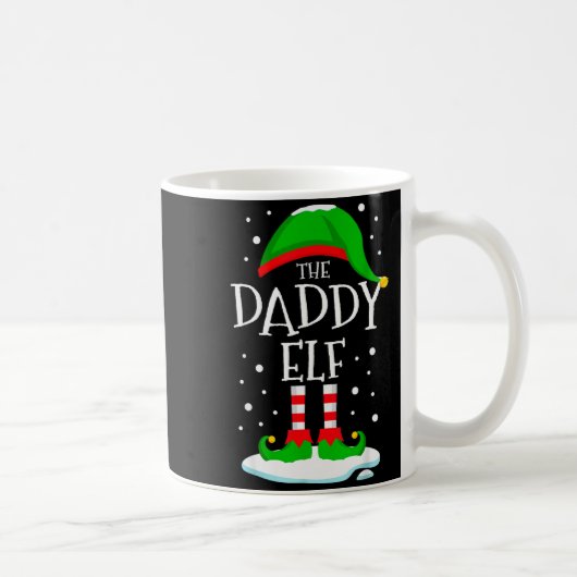 Mug The Daddy Elf Christmas Family Matching Xmas Dad G (Droite)