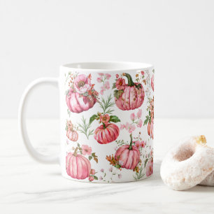 Mug Thé d'aquarelle Whimsical Rose Citrouille Cottagec