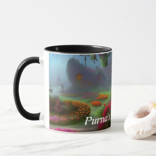 Mug Thé de matin personnalisé Purna (Avec donut)