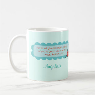 Mug Thé de monogramme de 91:11 de psaume de citation