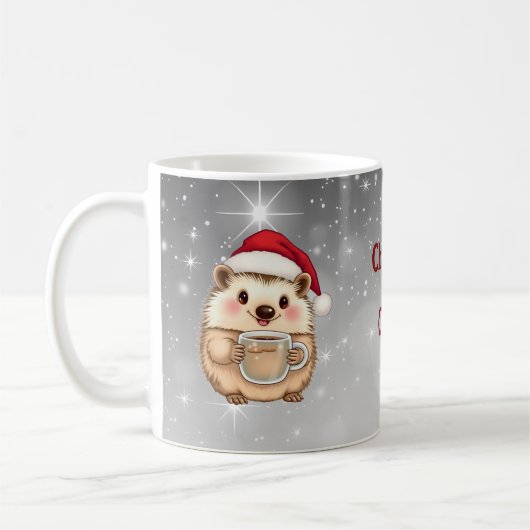 Mug Thé de Noël au café pour hérisson (Gauche)