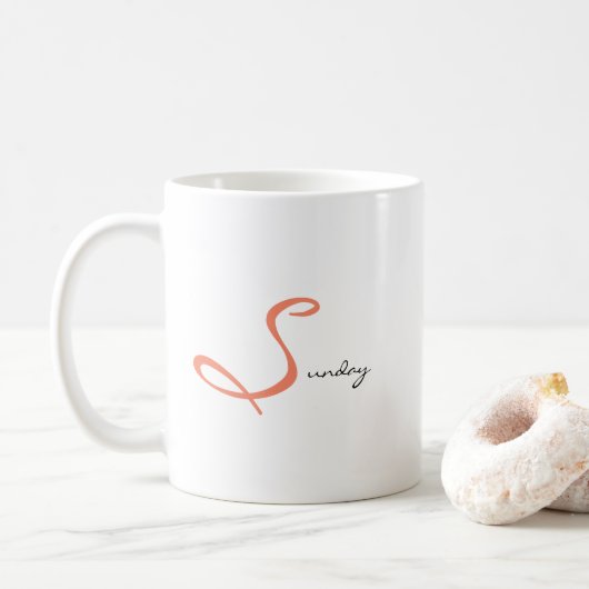 Mug Thé de routine matinale paisible du dimanche plein (Avec donut)