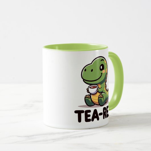 Mug Thé Dinosaure Thé-Rex (Devant droit)