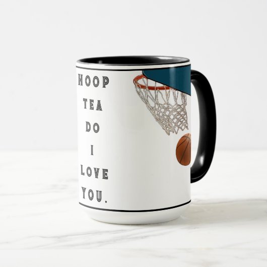 Mug Thé drôle de basket-ball (Devant droit)