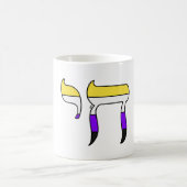 Mug Thé du drapeau de fierté non binaire (Centre)