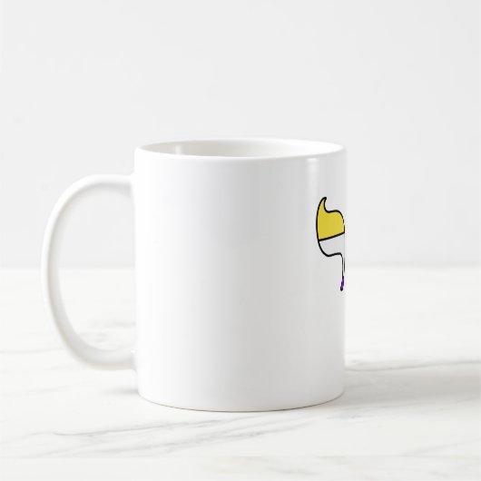 Mug Thé du drapeau de fierté non binaire (Gauche)