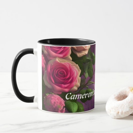 Mug Thé du matin de Cameron personnalisable (Avec donut)