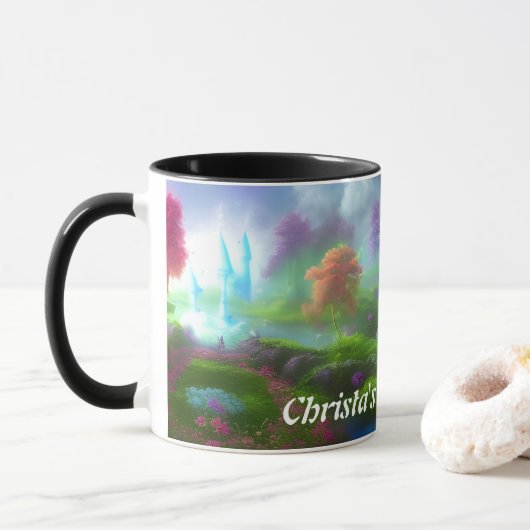 Mug Thé du matin de Christa personnalisable (Avec donut)