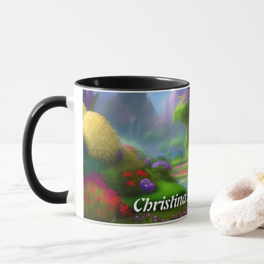 Mug Thé du matin de Christina personnalisable (Avec donut)