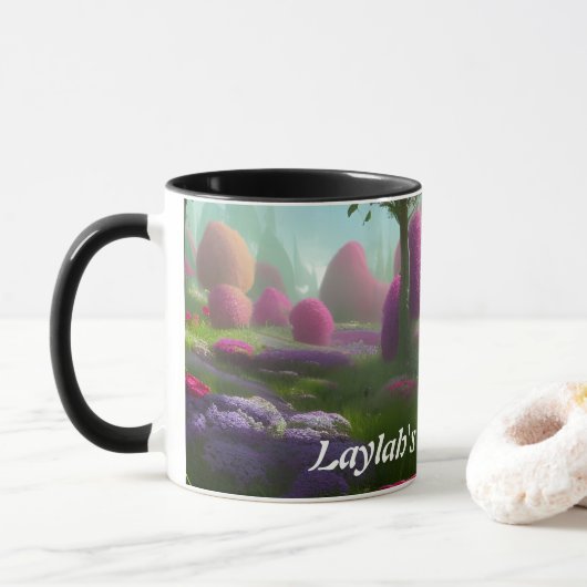Mug Thé du matin personnalisé de Laylah (Avec donut)