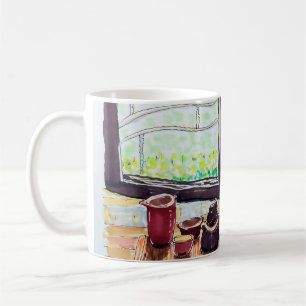 Mug Thé et Fleurs de la Fenêtre