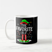 Mug The Favorite Elf Funny Xmas Matching Family Christ (Gauche)