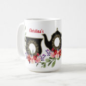 Mug Thé Floral Noir Afternoon Tea 50th Birthday Co (Devant gauche)