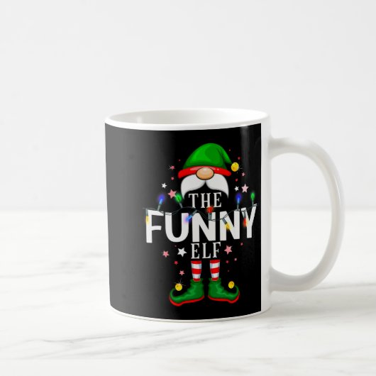 Mug The Funny Elf Christmas Family Pajama Party (Droite)