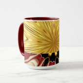 Mug The Gilded Zenith: Molten Gold & Deep Crimson Luxu (Devant gauche)