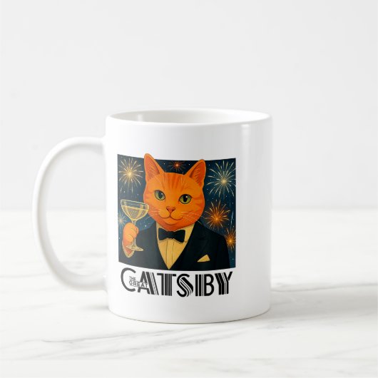 Mug The Great Catsby – Funny Retro Cat Parody (Gauche)