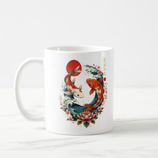 Mug The Great Wave Off Koi Fish  (Gauche)