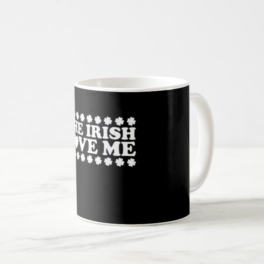Mug The Irish Love Me Shamrock St Patrick's Day Retro (Devant droit)