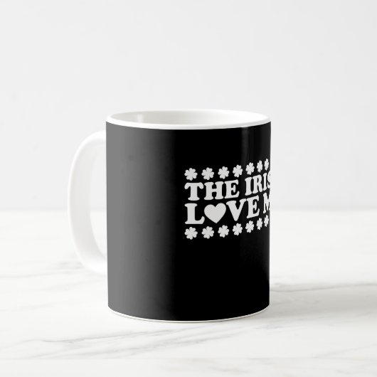 Mug The Irish Love Me Shamrock St Patrick's Day Retro (Devant gauche)