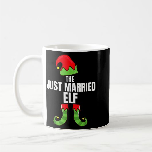 Mug The Just Married Elf Matching Family Christmas Gro (Gauche)
