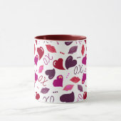 Mug The Love Mug! Valentine Hearts,Lips,XOs (Centre)