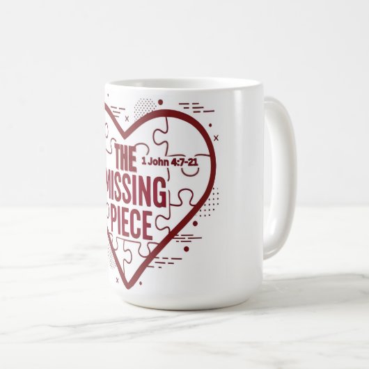 Mug The Missing Piece – Faith Heart Design (Devant droit)