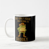 Mug The Only Squat I'm Doing Is Diddly Cowboy Frog Mem (Gauche)