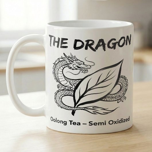 Mug Thé Oolong Dragon Zen Dessin au trait